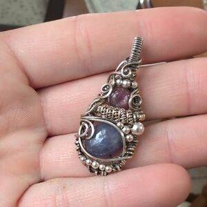 Tanzanite And Tourmaline Pendant